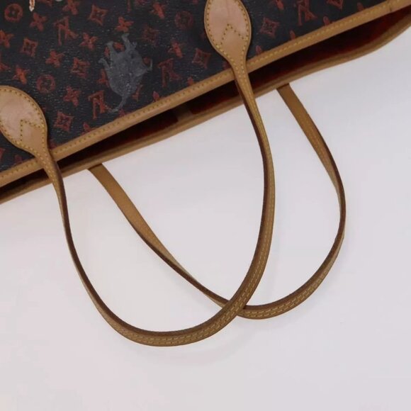 LOUIS VUITTON Catgram Neverfull MM Tote Bag M44441 LV Auth 110104A - Picture 8 of 16